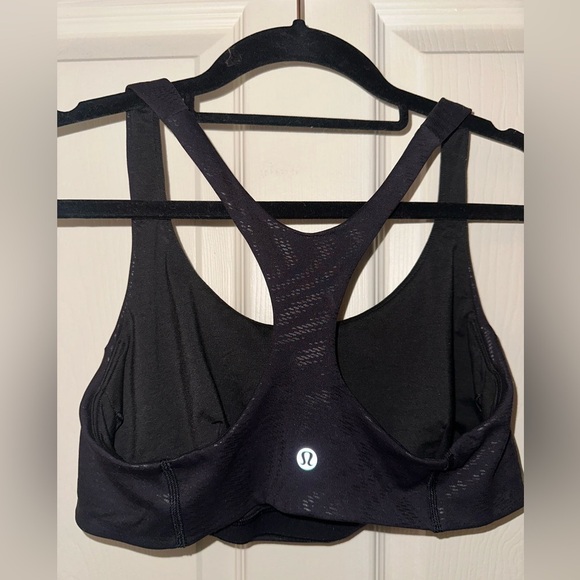 Lululemon Wunder Train Bra Foil Black Sports Bra 10 gym activewear athletic - Picture 4 of 7